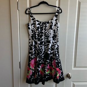 Nine West Floral- print fit Flare dress size 8